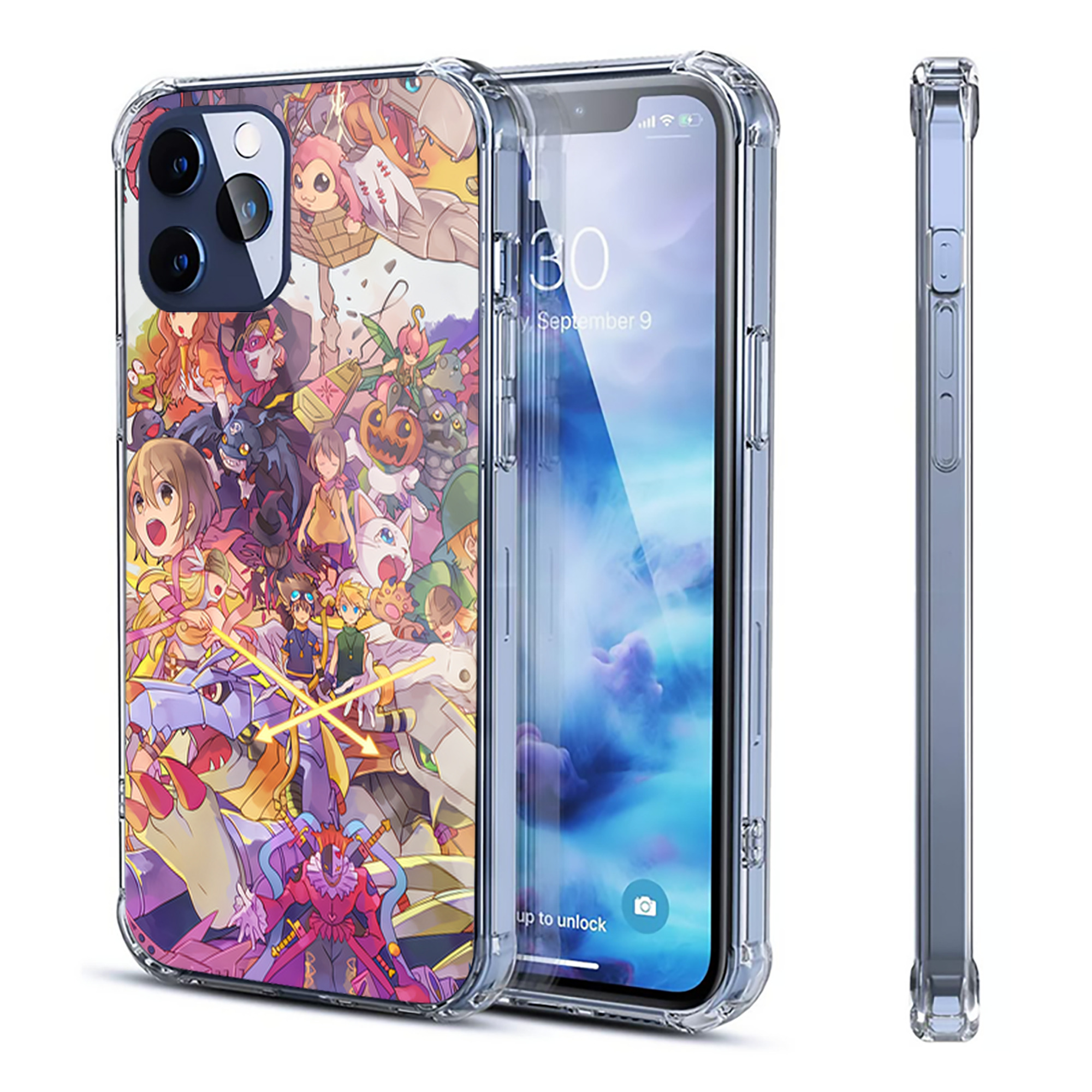 （画像用） Digimon デジタルモンスター/デジモン 【iPhone 12シリーズ対応】透明スマホケース（クリアソフトケース）